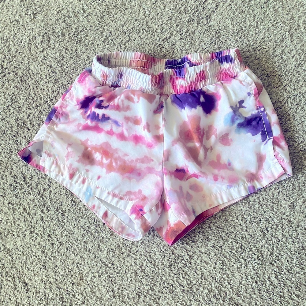 Girls sporty shorts, pink and purple, size 8​​​​